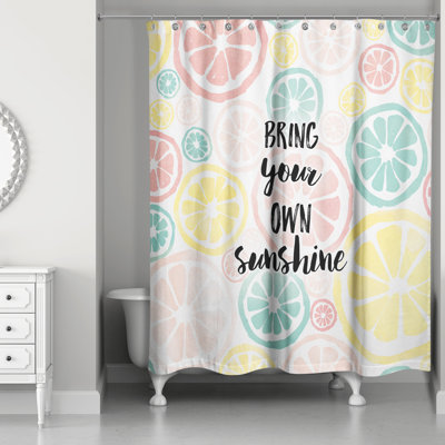 Rideau de douche simple Vilray Bring Your Own Sunshine
