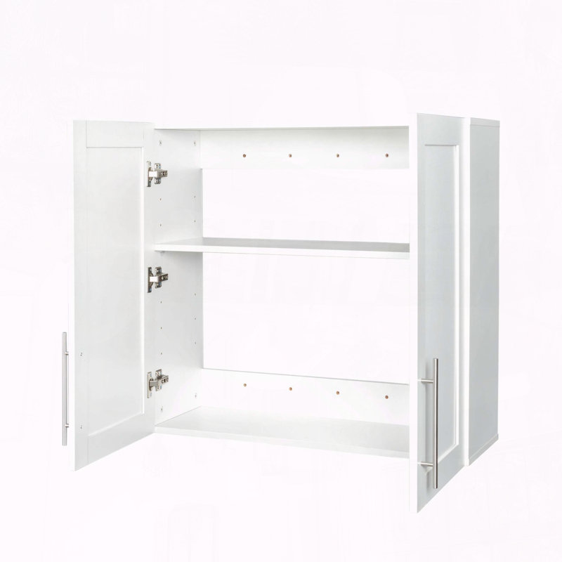 Armoire de rangement murale empilable avec tablettes mobiles