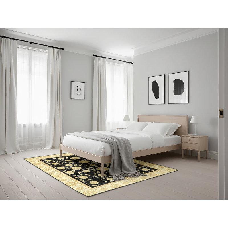 Wool Abstract Indoor Rug, Rectangle 5' x 7'