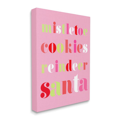 " Mistletoe Cookies Reindeer Santa Bold "