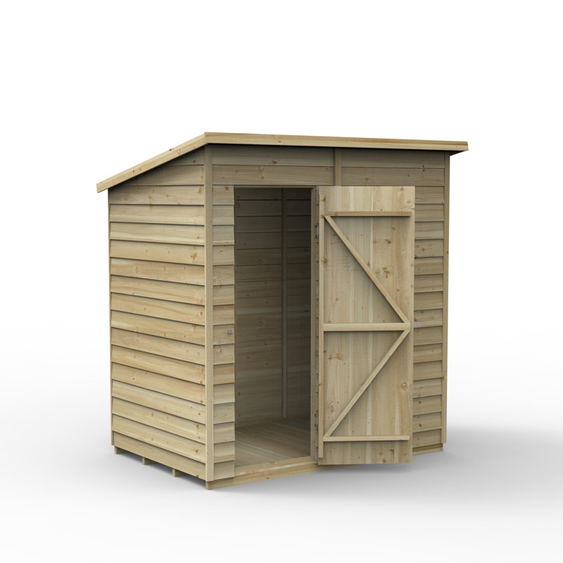 Overlap Pressure Treated 6 x 4 Pent Shed - No Window, No