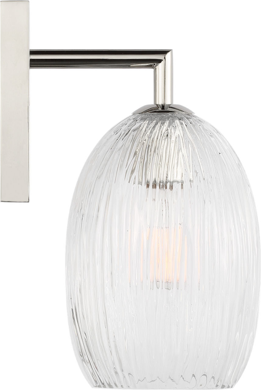 Wilmont Single Light Armed Sconce, Polished Nickel