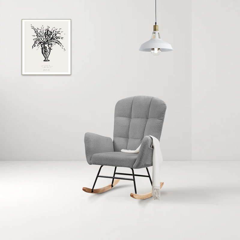 Chaise berçante Latonga, Gris