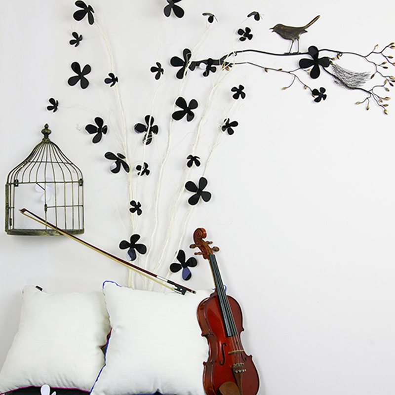 Plants & Flowers Wall Decal, Black