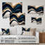 «Abstract Geode Waves Blue III» - Art mural abstrait en acrylique-2064073797