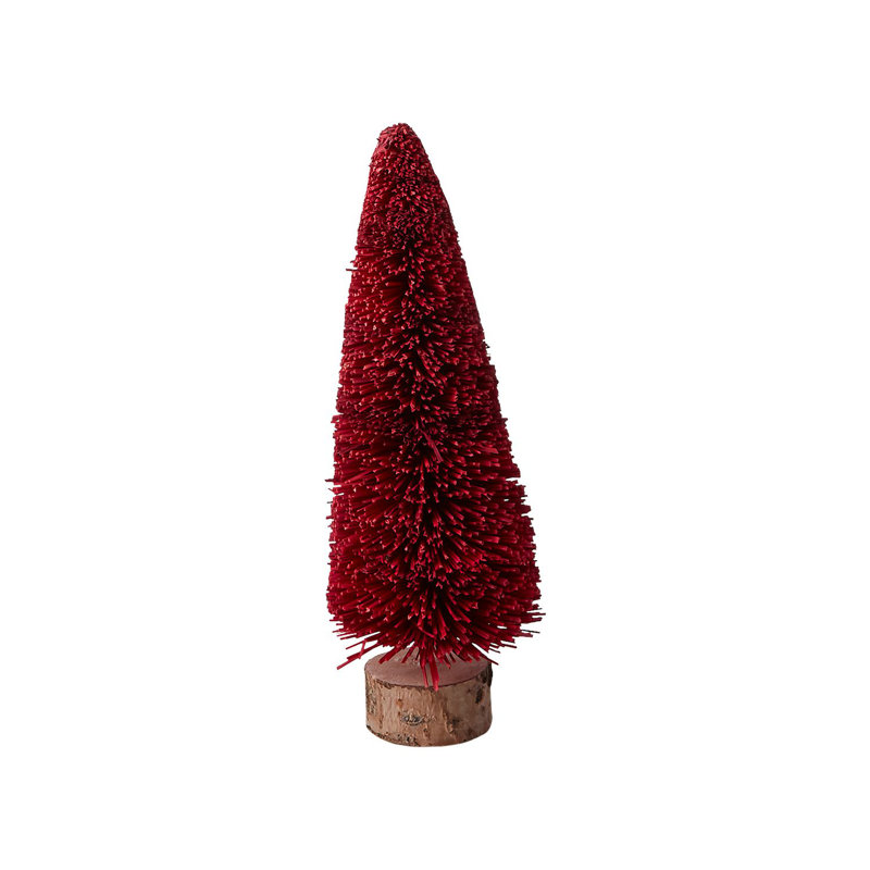 Christmas Tabletop Tree, Red, 10.75" H x 3.75" W x 3.75" D