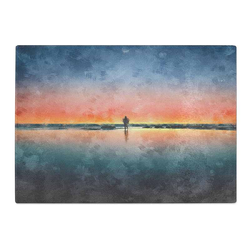 Tempered Glass Standing Beneath the Moon Chopping Board, 28.5 cm x 39 cm