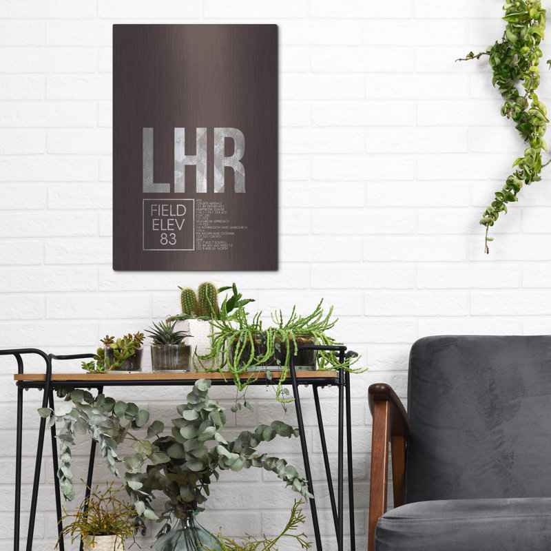 "LHR ATC" par O8 à gauche, H 16 po x l 12 po