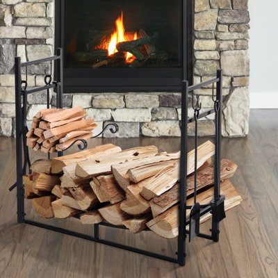 Hert 33'' W Metal Log Rack