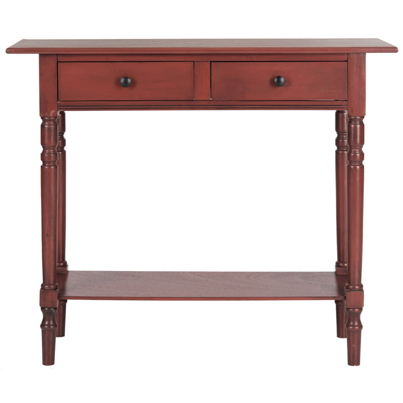 Console en bois massif de 37,8 po Tuoi, Rouge