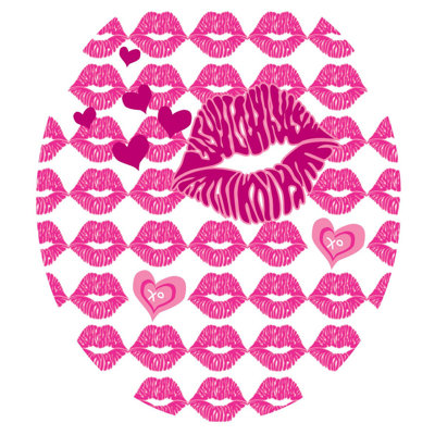 Valentine's Kisses Toilet Seat Decal – Toilet Tattoos Static Cling Vinyl Lid Cover Fits Round & Elongated Seats