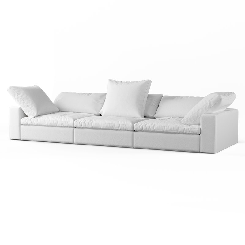 Canapé modulaire modulaire en nuage pour le salon, rembourré de duvet confortable