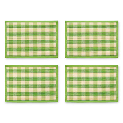 Woven Check Straw Placemats
