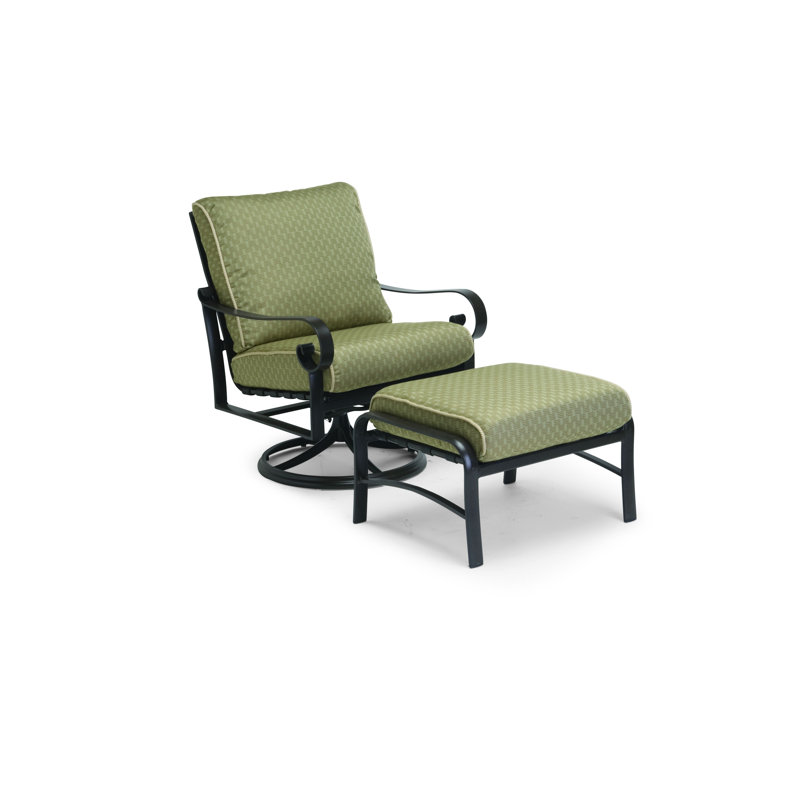 Belden Outdoor Rocker Chair, Graphite, Canvas Navy