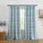 Clara Floral Damask Patterned Window Back Tab Rod Pocket Curtains Bedroom - Light Blocking Darkening Window Panels, Set of 2-828749596-828749592