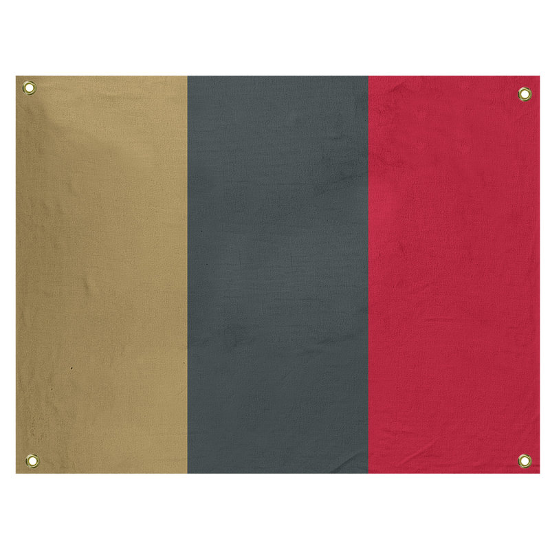 Tapisserie de polyester Las Vegas, H 59 po x l 80 po x P 2 po, Doré / gris acier / rouge