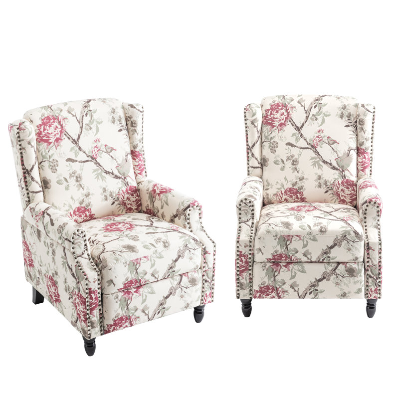 29.13cm Wide Standard Recliner, Pink Floral