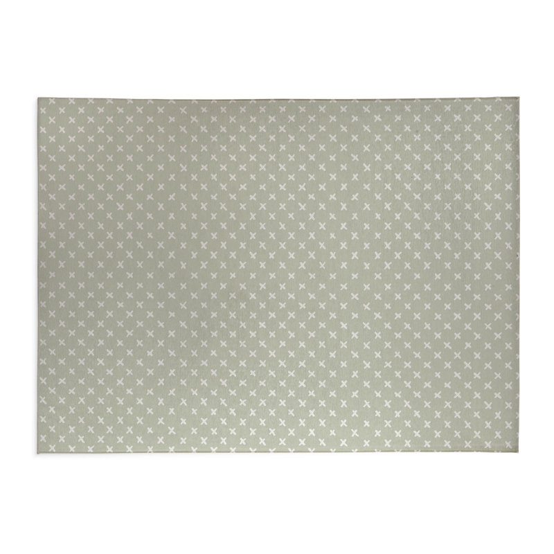 Criss Cross Kids Play Mat, Light Green, Rectangle 4' x 6'