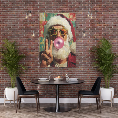 «Cool Santa Bubblegum Peace», impression de paysage ludique, paysage naturel