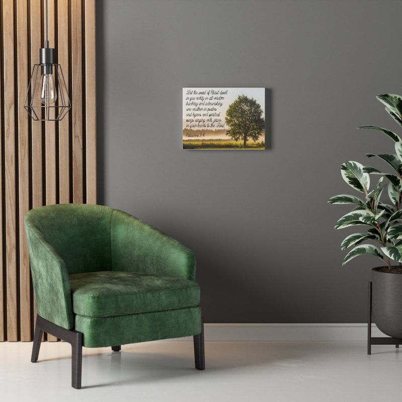 Psalms, Hymns And Spiritual Songs Colossians 3:16 - Wrapped Canvas Print, 30cm H x 41cm W
