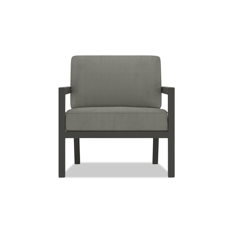 Vivant Patio Chair with Sunbrella® Cushions, Canvas Charcoal Sunbrella® Canvas, Slate