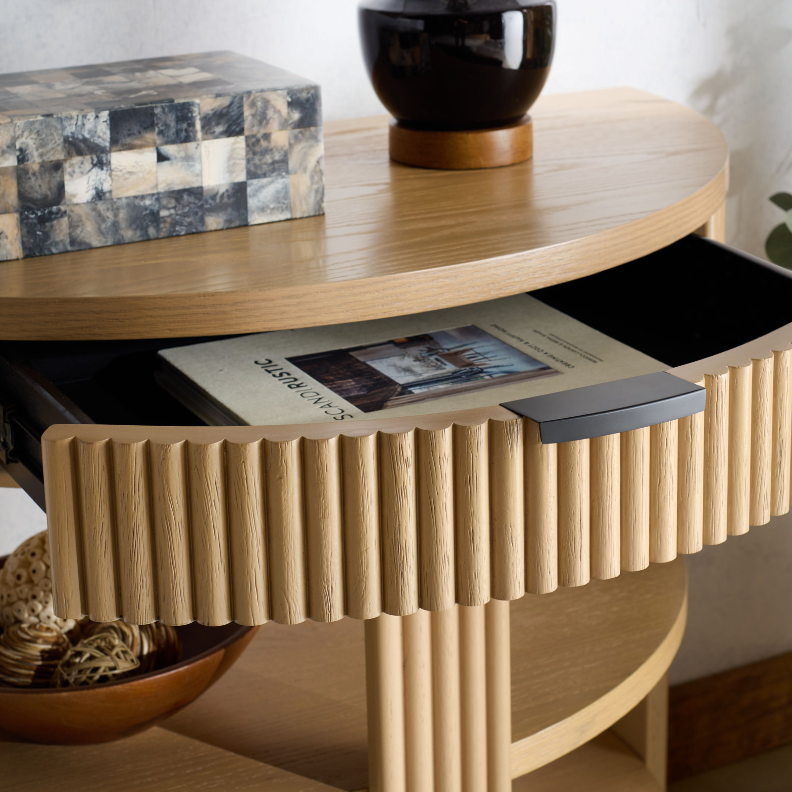 Christy 32" Console Table, Oak