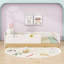 Upholstered Platform Bed With Animal Pillows And Storage Bags-695666232