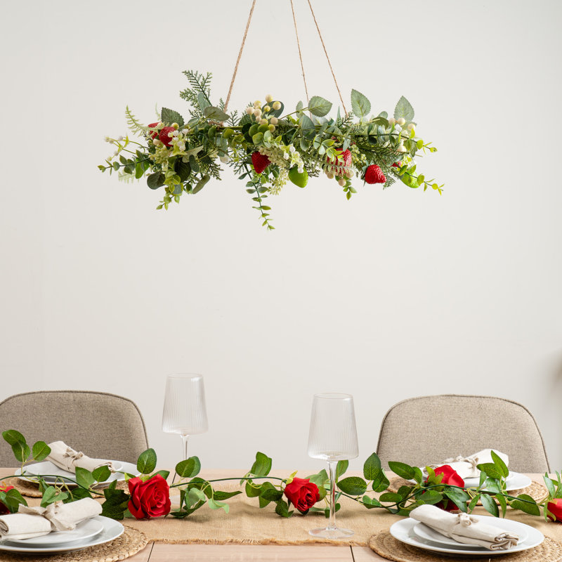 50cm Hanging Red Strawberry Wreath