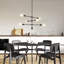 Luminaire suspendu linéaire noir entrelacé Kreios PILB-6L-70987821