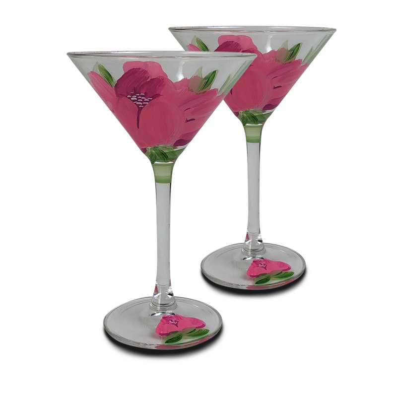 Peony 7.25oz. Martini Glass Set