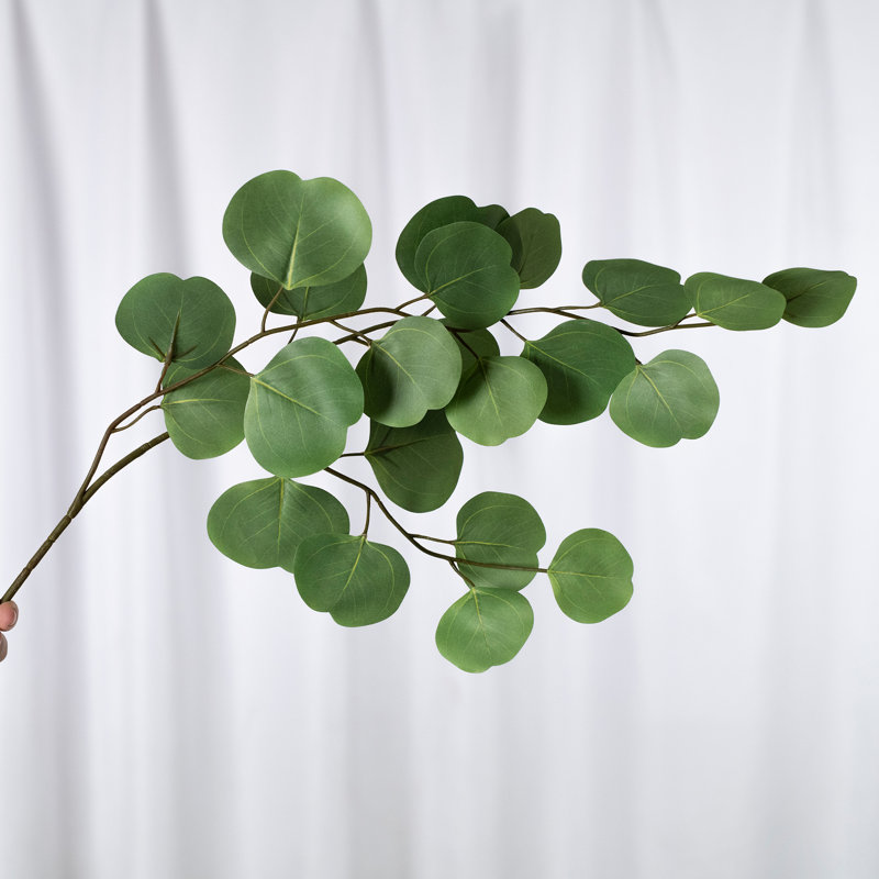 Branche d'eucalyptus artificiel vert Audet (1 tige)