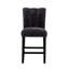 Table de bar et chaise rectangulaires gris foncé, rembourrage en mousse, base à 4 pieds, chaise rembourrée, tabouret de salle à manger moderne à base grise, fixe pour