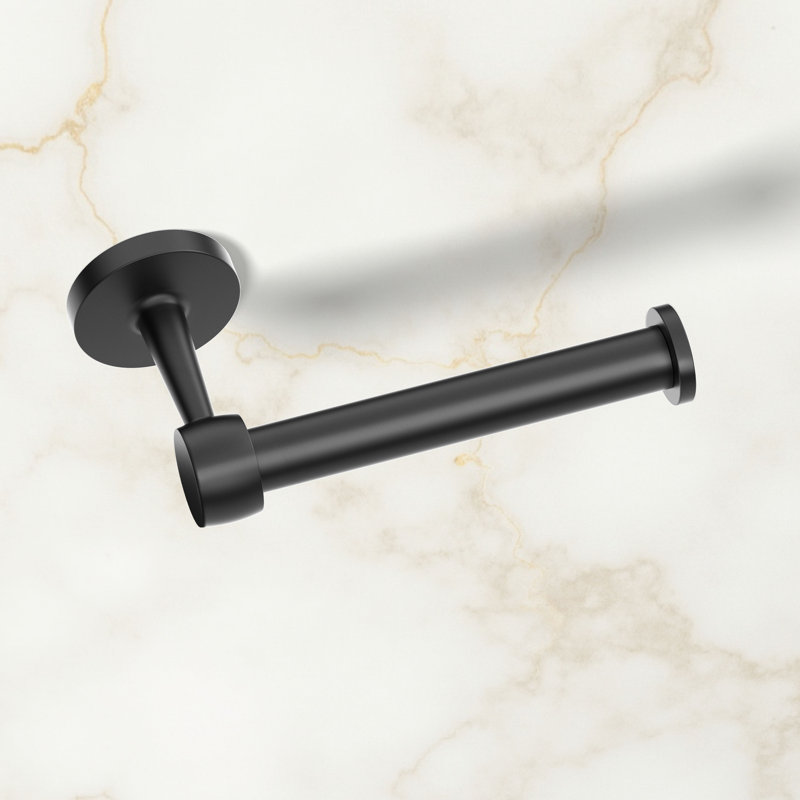 Porte-papier hygiénique Gibson Euro, Noir mat