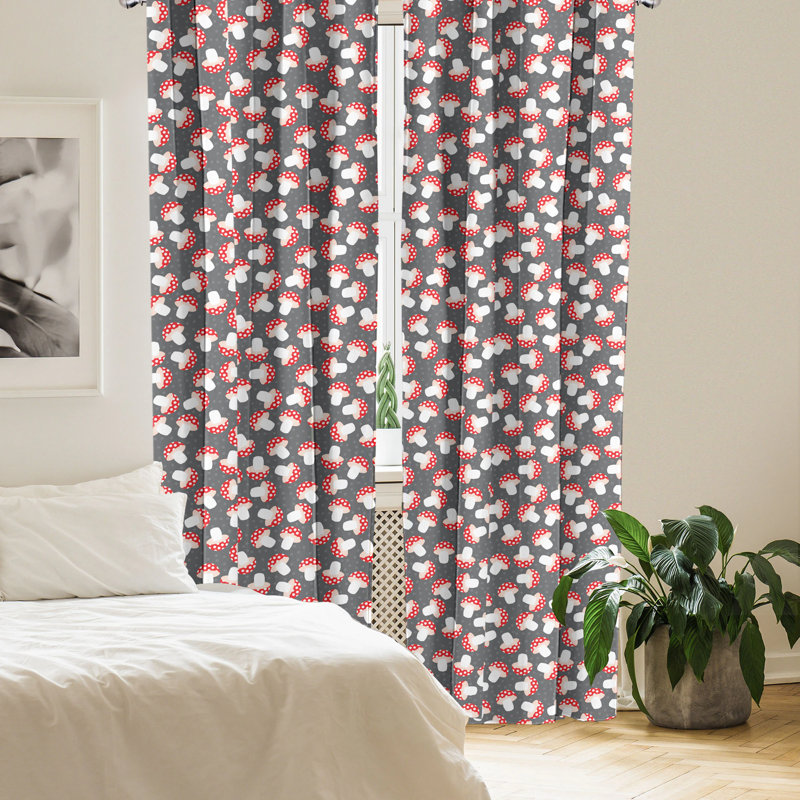 Mushroom Semi-Sheer Rod Pocket Curtain Panels, 28" x 63"