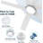 2pcs 44-inch Ceiling Fan With Led Light White-336298541