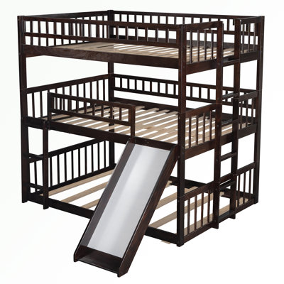 Grunenwald Kids Twin Over Twin Over Twin Bunk Bed