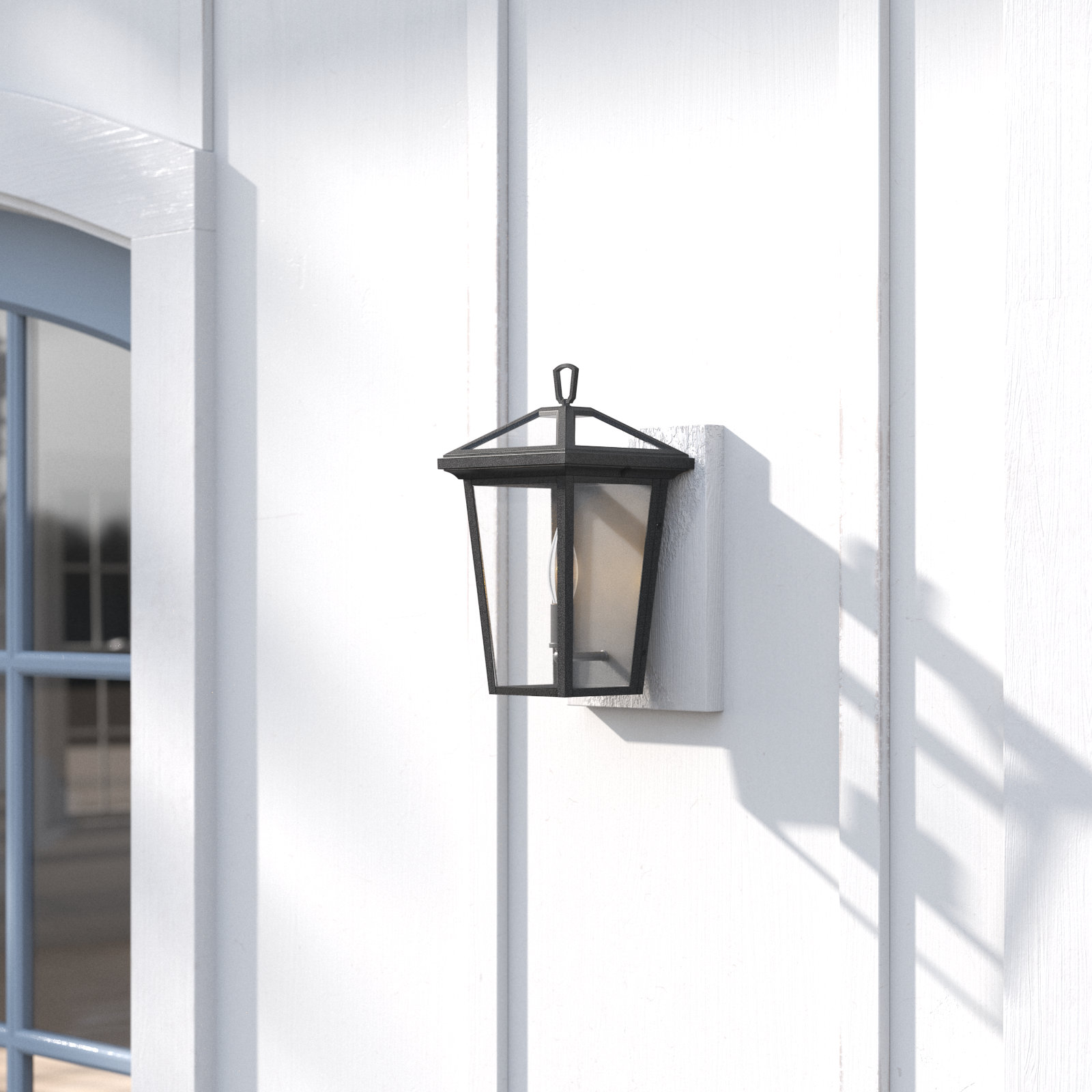 Lalla Single Light Empire Outdoor Wall Light, Museum Black