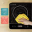 Abode AINDH2003 Portable Double Induction Hob, Digital Dual Control 2.8kW - Black
