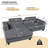Amiin Corduroy L-Shaped Sectional-295462885-303739168