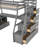 Gray Twin Loft Bed With 7 Drawers, 2 Shelves And Desk. Sturdily Built From Pinewood & . Playhouse Inspired Look. For 6+. No Box Spring Required. 94.7"L X 56.8"W 68.3"H. Mattress Not Included In Desk,-66054391