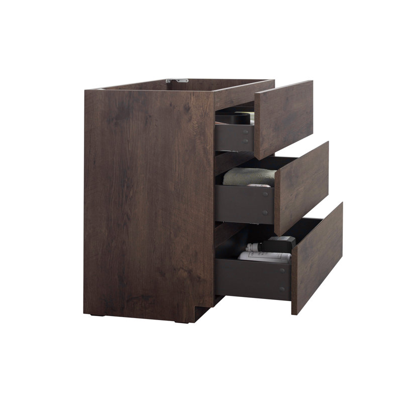 Alice-30W-201, armoire murale SANS lavabo, couleur blanche, avec deux tiroirs, Noyer
