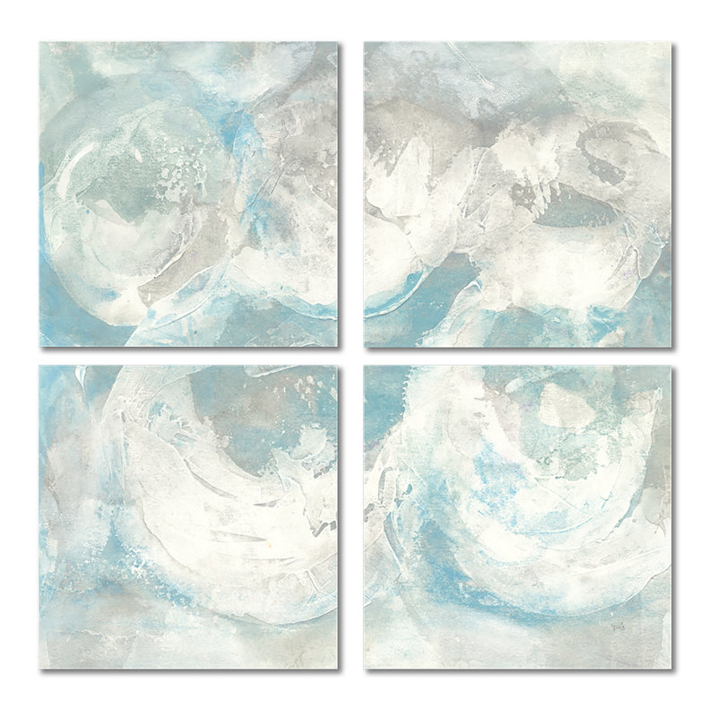 Pale Blue Shade IV - ensemble de 4 reproductions d'art sur toile nautiques et côtières