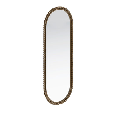 Miroir ovale antique en fer antique en or - Embellissant salon, chambre à coucher, entrée de style rétro antique, intérieurs de zones et
