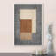 «Mid-Century Shape», œuvres d'art de blocs abstraits bruns, beiges et gris, images murales minimalistes rustiques modernes géométriques, art mural impression sur toile encadrée-100708180-100708181