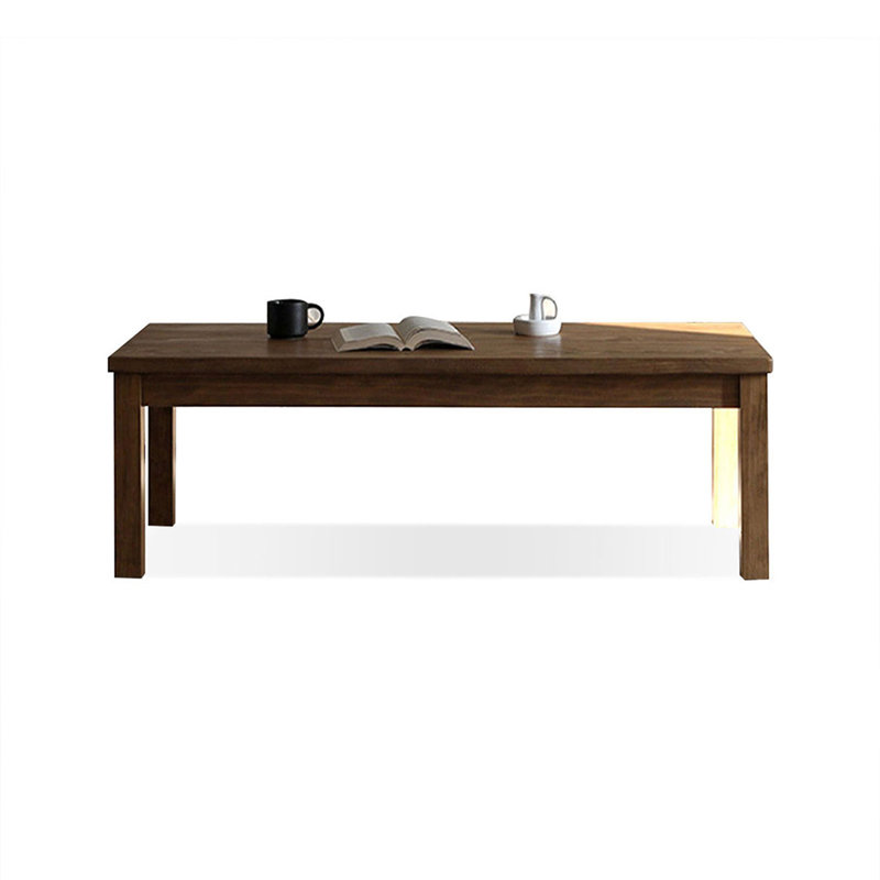 Coffee Solid Wood Rectangular Coffee Table, 17.72" H x 39.37" L x 23.62" W, Coffee
