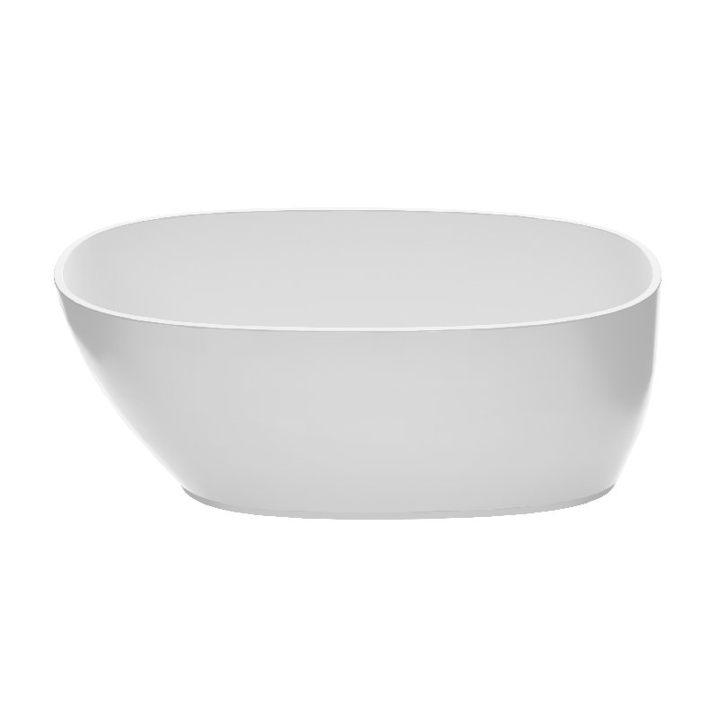 Boutique Lydia Air Bath Tub, Matte White, 21.5" H x 66" L x 32" W