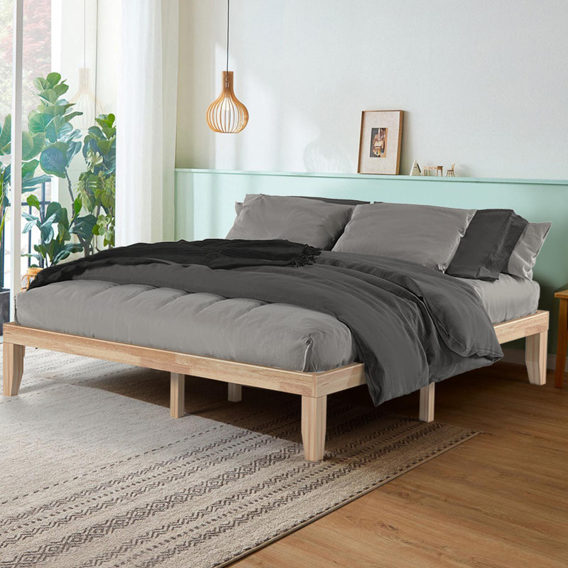 Lit plateforme Armantas, Brun