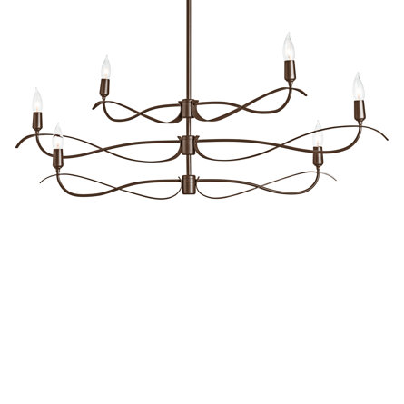 Willow 6 - Light Candle Style Classic Chandelier