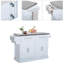 Îlot de cuisine avec plateau en acier inoxydable Teignmouth-124003