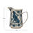 Stoneware Pitcher With Painted Rabbit And Florals